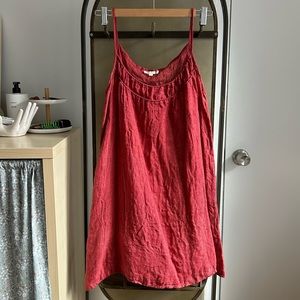 Eileen Fisher gauzy red linen tunic